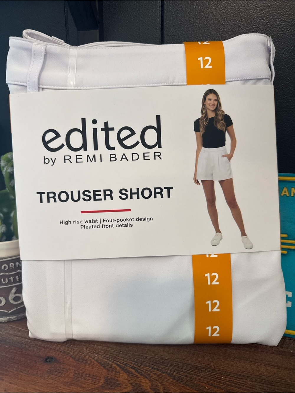 Edited by Remi Bader Women's High-Waist White Trouser Shorts